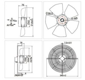 AKSIJALNI VENTILATOR FI200 MONOFAZNI ASP USISINI S 40W|530M3|H