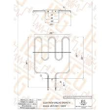 GREJAC ELEKTRICNOG SPORETA GORENJE KONCAR 1300W FI6,5MM